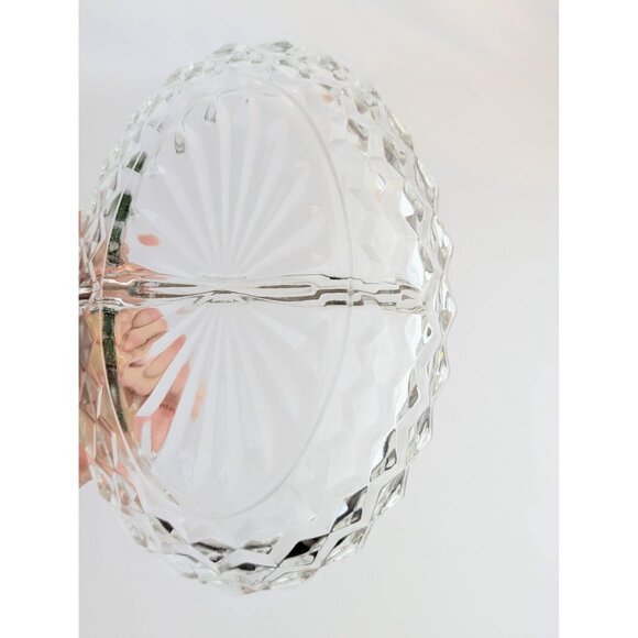 Vintage Indiana Glass Whitehall 10" Oval Two-Part Divided Vegetable Dish Retro - Picture 4 of 6